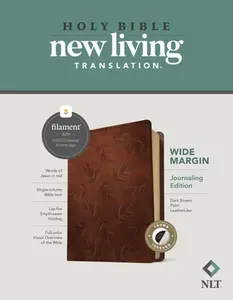 NLT Wide Margin Bible, Filament Enabled (Leatherlike, Dark Brown Palm, Indexed, Red Letter) -- New Living Translation - Bible