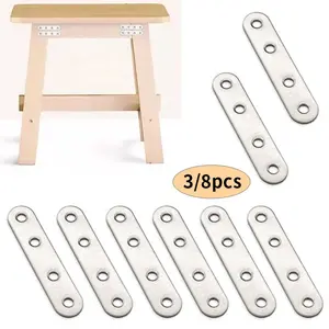 3/8pcs straight piece corner code, furniture table and chair connectors, fasteners, flat connectors, fixing pieces, Stainless Steel Bracket
