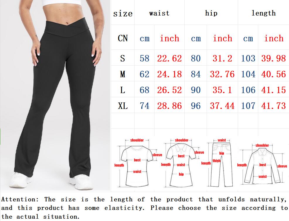 Kabuer Women's High Waist Flare Leggings Solid Color Yoga Pants Ladies Sportswear Athletic Outfit Gymwear Workout Casual Long Length Medium Stretch Knit Fabric