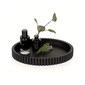 Modern Silicone Round Tray, Coffee Table Decor, Simple Design Art Centerpiece, Home Decoration, Perfume Display, Fashion Centerpiece