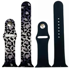 Olivia Pratt 2 Pack Silicone Watch Band - Ombre Snake and Solid Color