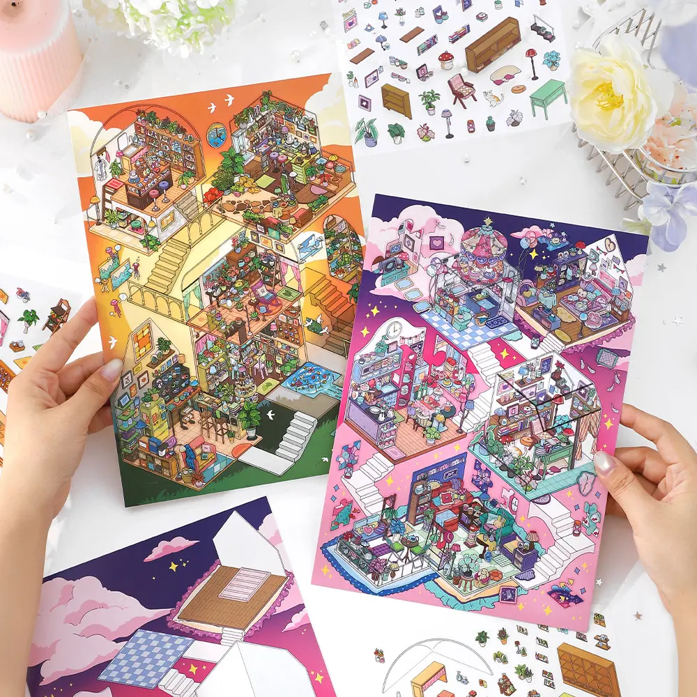 Fractured Manor Large Sticker Scene Kit - Free Tweezers and Mystery Stickers