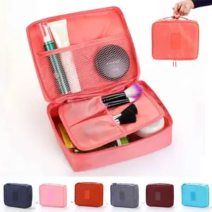 Large Capacity Travel Makeup Bag - Waterproof Portable Toiletry Organizer with Dividers & HandleOpción 2 (Enfocada en tendencias): Open-Flat Portable Cosme
