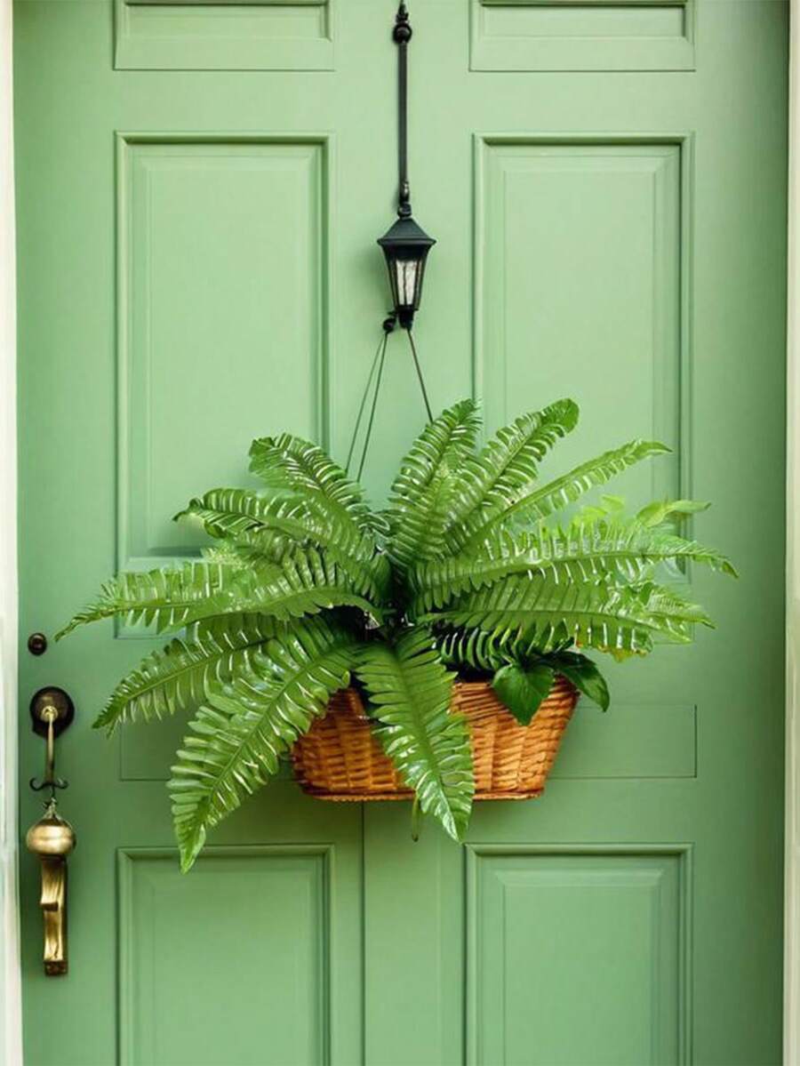 1pc/2pcs Branch Artificial Fern, 21 Inch Artificial Boston Fern, Artificial Green Plant, Long-Term Storage, Suitable For Home, Office, Yard, Garden Indoor And Outdoor Decoration 1 Pack, Home Decor