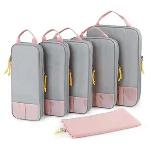 Compression Packing Cubes for Suitcases – 6-Piece Travel Organizer Set, Lightweight Luggage Organizers for Clothes | FallFreshness