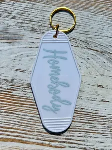 "Homebody" Hotel-Style Keychains - Multiple Custom Options keychain gift