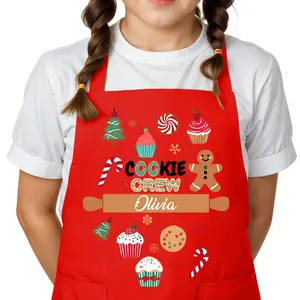 Personalized Christmas Kids Apron Cookie Crew