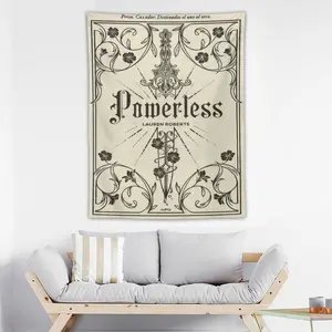 Powerless Tapestry, Paedyn & Kai Wall Art, Romantasy Vampire Fantasy Bookish Decor, Crown and Snake Gothic Backdrop, Dark Academia Wall Hanging, Gift for Fantasy Book Lovers, Large Fabric Reading Nook Decor, BookTok Inspired Tapestry