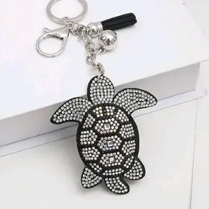 Keychain Bag Charm - Sparkling Design with Tassel Accent and large lobster clasp.  great for blinging out a bag, backpack, briefcase, or sports bag.