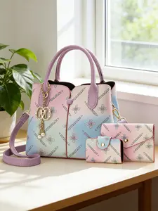 Elegant Printed Women's Bag, Classic Color Combination, High-Quality Leather Handbag, Fashionable Handbag, Suitable for Commuting and Shopping, Trendy Commuter Purse, Multiple Colors Available, Elegant Bags, Handbag Set