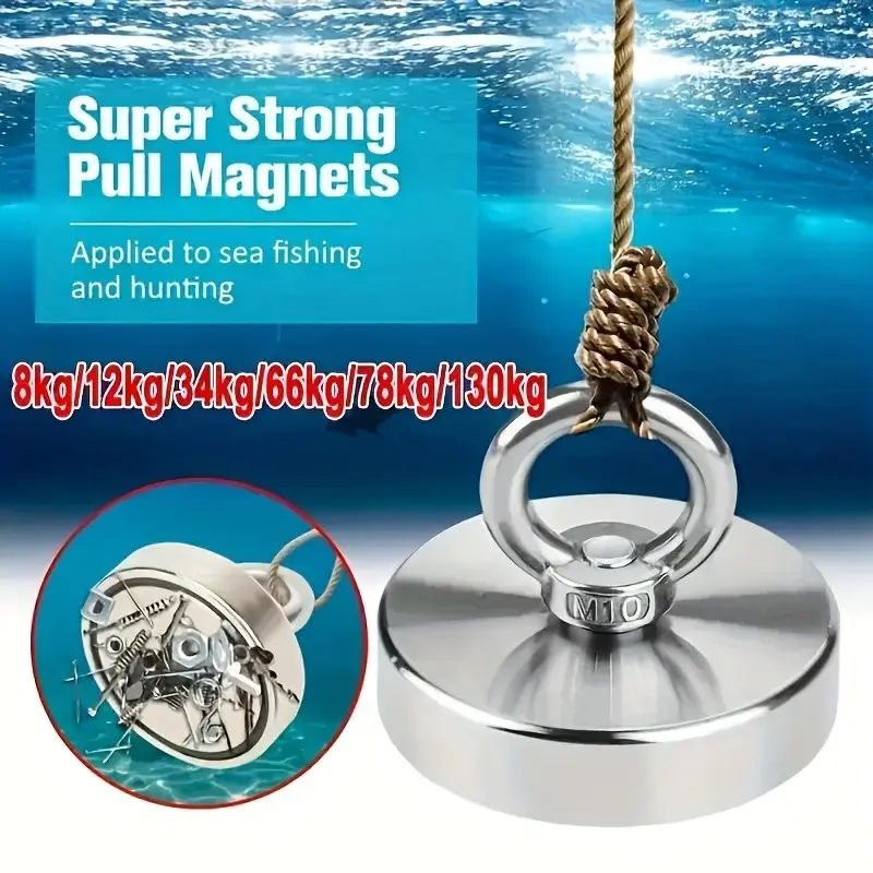 42mm Fishing Magnets,Heavy Duty Magnet Fishing,Powerful Neodymium Magnet Fishing for Treasure Hunting Retrieving Metallic Tools in Lakes Rivers, Strong Magnet, Strong Magnetic