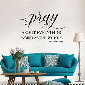 Bible Verse Wall Sticker, 1 Count Modern Art Wall Decal, Removable Wall Sticker, DIY Wallpaper for Home Decor Living Room Bedroom, Ornaments