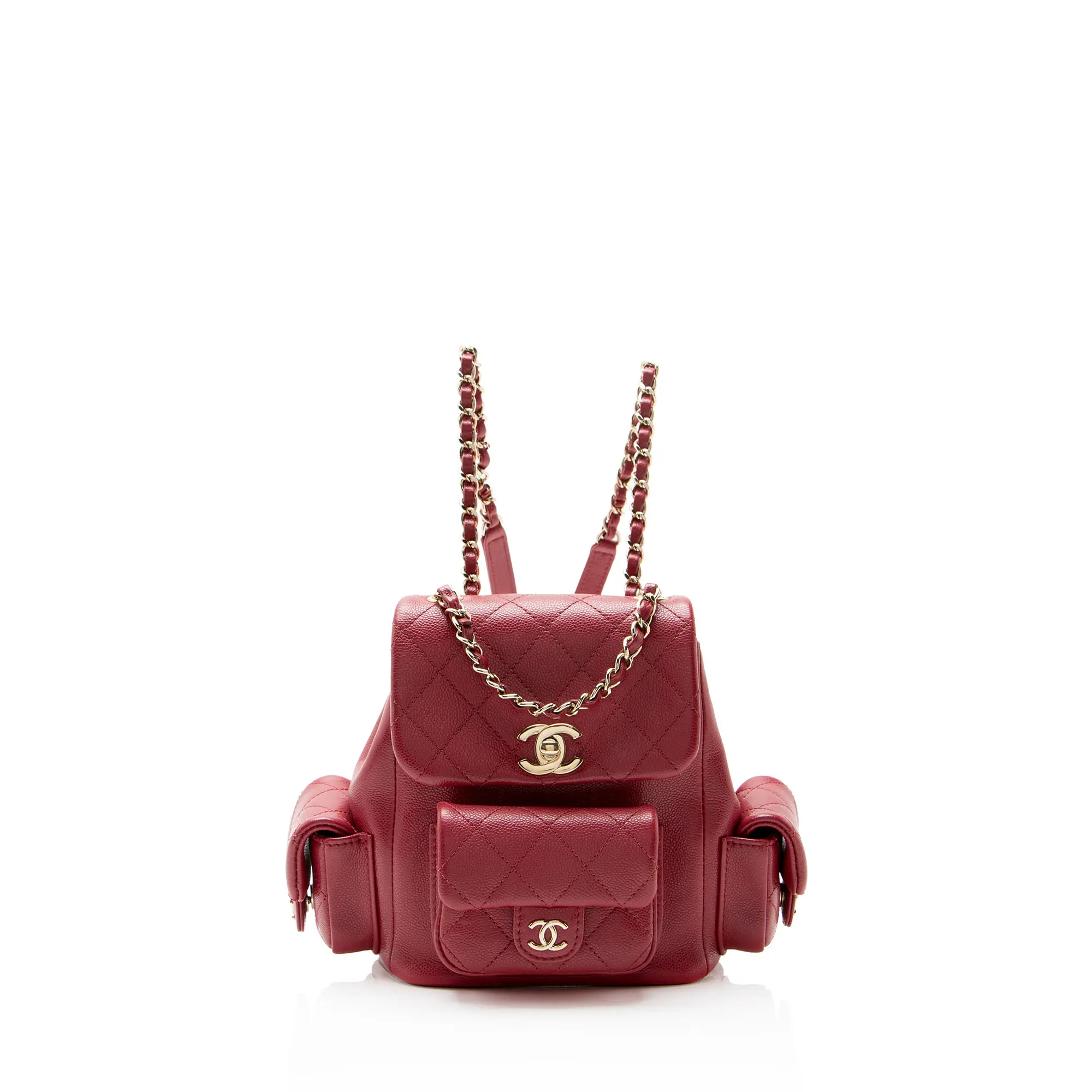 Pre-owned CHANEL Leather Backpacks Caviar Cargo Duma Small Backpack