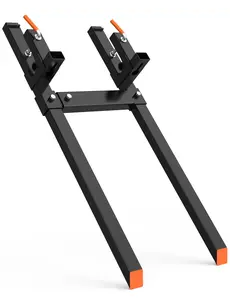 【GARVEE】60" 1500 LBS Clamp On Pallet Forks with Adjustable Stabilizer Bar for Tractor Attachments, Skid Steer, and Loader Bucket - Durable and Versatile Forks for Efficient Material Handling