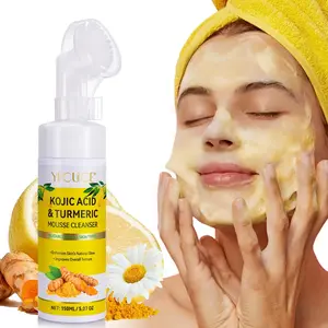 Yecuce Curcumin Turmeric Cleansing Mousse 150ML, Natural Skincare, Deep Pore Cleanser, Hydrating & Brightening, Suitable for All Skin Types, Cleanser Hydrate