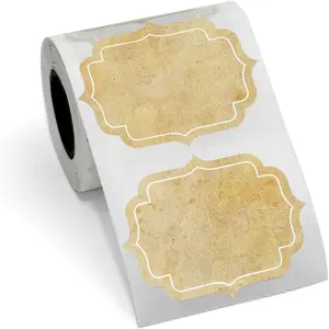 Thermal Labels, Color Decorative Diecut Shape, Stickers for Labeling Spices Jars, Pantry, Storage, Address, Office, Packaging ( )