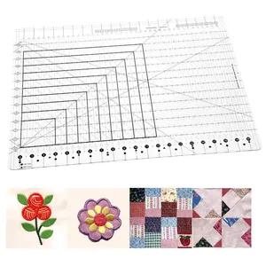 Stripology Ruler for Quilting, XL-Slotted Ruler for Quilting -17-3/4 "x 22",  Non-Slip Design, Made with High-Clarity, Durable , 5 in 1 Quilt  Template
