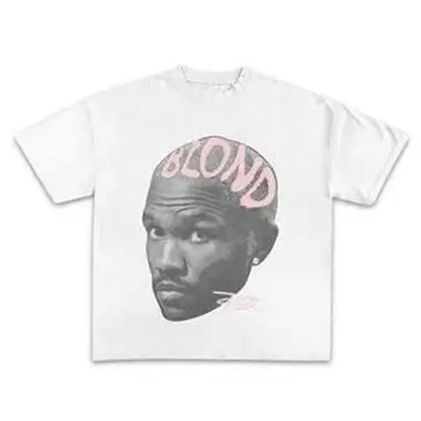 Winter outfit Frankk Blond Pink Shirt Rap T-Shirt Gift for Fans Rap Music Y2K Cotton Oversized Streetwear