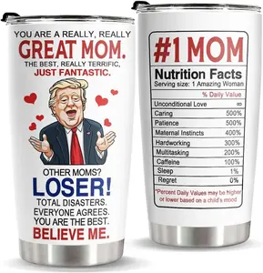 Best Mom Ever Insulated 20 oz Tumbler, Mom Nutrition Facts Tumbler Gifts For Mama from Daughter Son, Insulated Stainless Steel Travel Cup, Mothers Day Birthday Christmas Gift Ideas from Kids