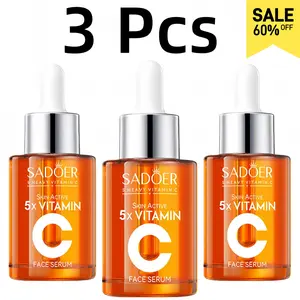 [BUY 1 GET 2 FREE] 5x Vitamin C Face Serum Korean Vitamin C Face TonerSerum 5 En 1 Moisturizing & Nourishing Serum 30ml for Comprehensive Skincare 3PCS