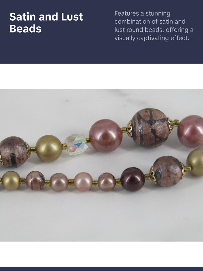 Round And Faceted Bead Necklace