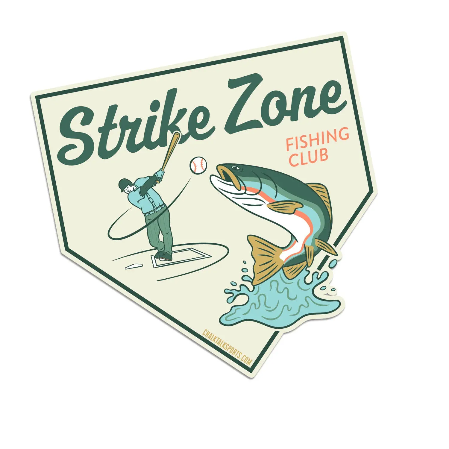 Baseball Sticker - Strike Zone, Sports/Fishing Themed, for Baseball Players, Brings Together 2 Favorite Pastimes, Fun Design, Suitable for Indoor or Outdoor Use, Decal Sheet, Brings Together Two Favorite Pastimes