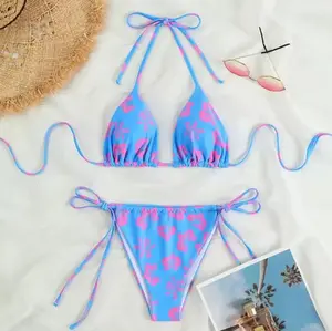 His & Her Tropical Floral Couple Beachwear Set, Micro Bikini Push Up Women Swimsuits, Summer Outfit Ideas, Honeymoon Gift, Party Bikini & Mesh Shorts