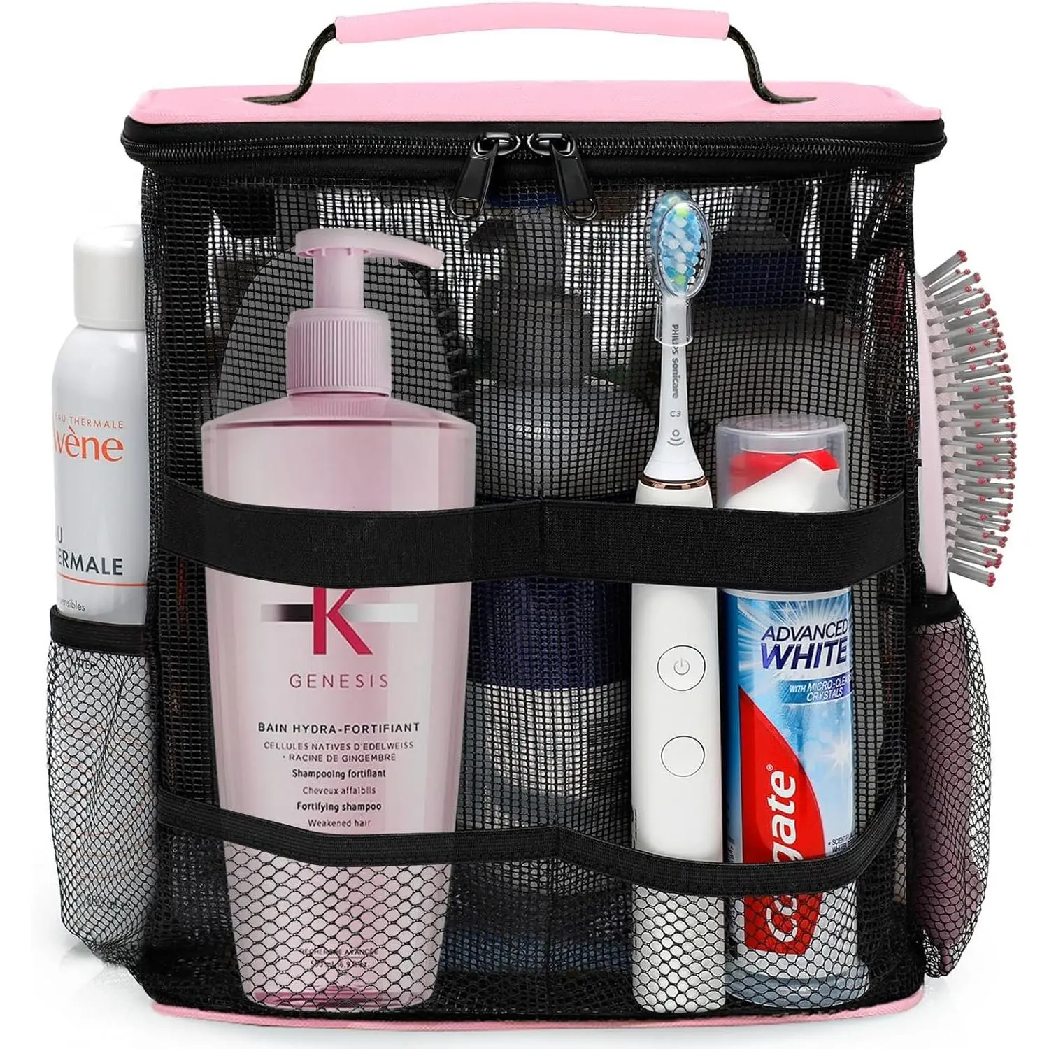 Dorm Room Essentials for Girls, Mesh Shower  , Large Capacity Toiletry Bag for Women, Quick Dry Shower Bag for Camping, Cruise, Travel Essentials, Christmas Birthday Gifts for Women Girls