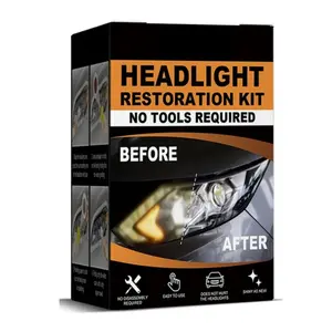 Headlight Restoration Kit, Shiny car Stuff, Headlight Restoration Polishing Kits, Simple Operation, No Power Tools Required