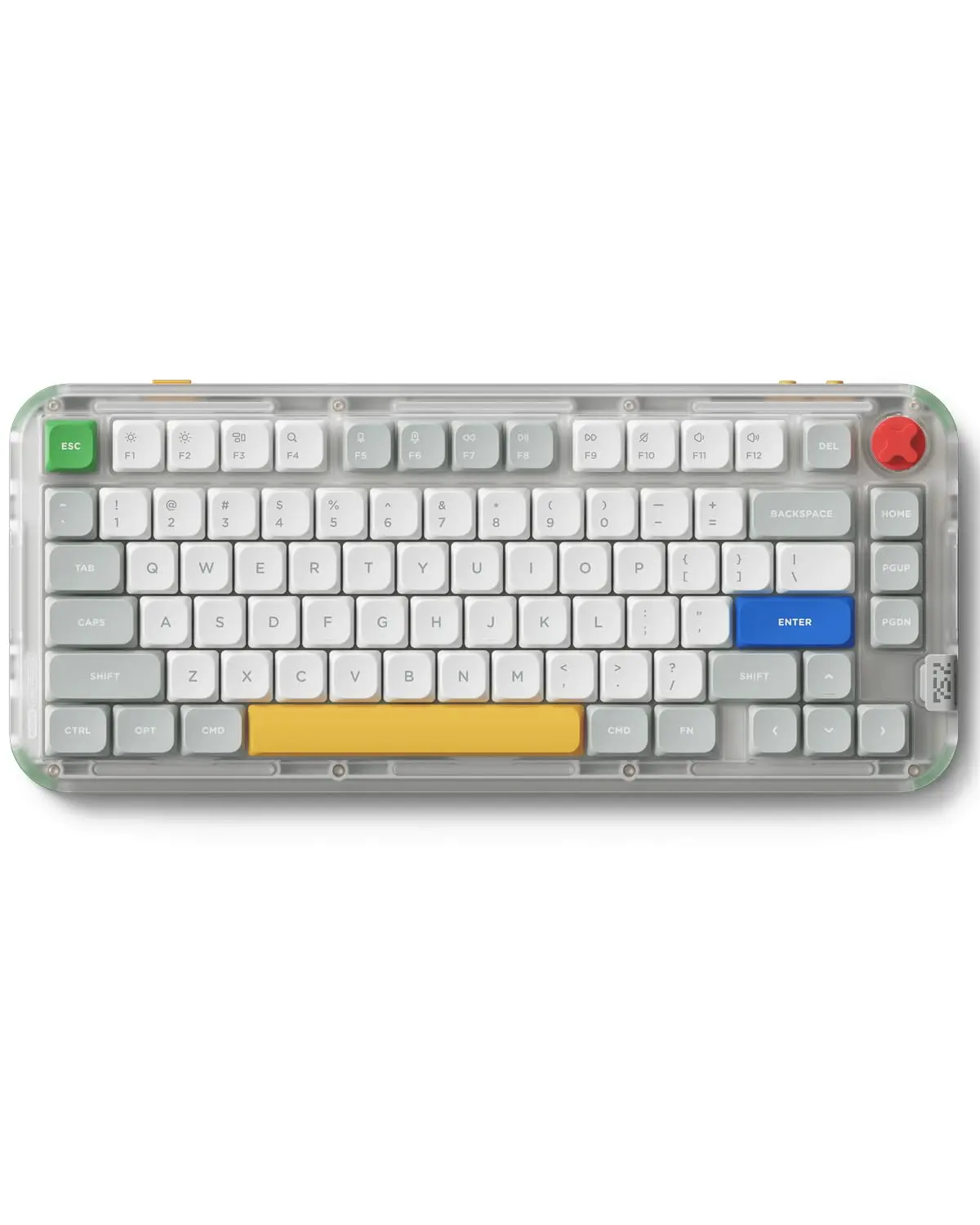 NuPhy Kick75 Wireless Low Profile Mechanical Keyboard - 75% Size, 80 Keys, Hot-Swap, PBT Caps, RGB Light, Volume Knob, Multiple OS Compatible, BT/2.4G/USB-C, Nano Switch