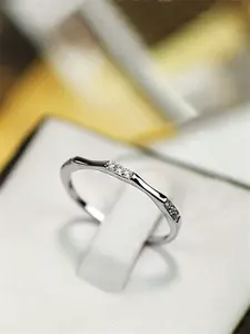 1 PC Classical Cubic Zirconia Ring For Women Pave Engagement Ring For Wedding Engagement Party Jewelry Valentine's Day Gift Stackable Engagement Ring