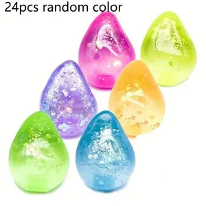 Colorful Crystal Simulated Water Drop Squishy Toys, Soft & Fun Squeeze Toy, Ideal for Desk Decor & Classroom Rewards, Great Gifts