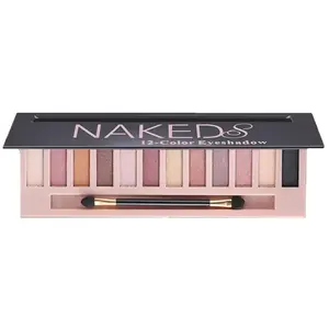 12 Color Nude Eyeshadow Palette, Natural Matte Shimmer Glitter, Waterproof Smokey Cosmetics, Makeup Eye Shadow Set