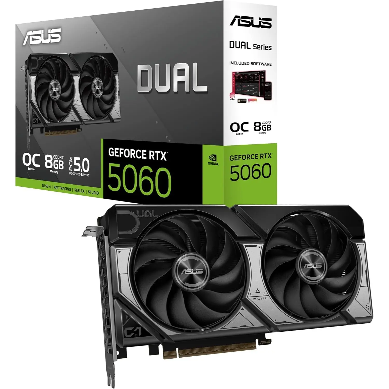 ASUS Dual GeForce RTX 5060 8GB GDDR7 OC Edition Graphics Card