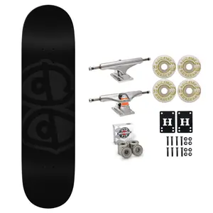 Krooked Skateboard Black 8.5" Independent Spitfire Premium Kit