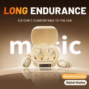 Big Capacity Battery Wireless Bluetooth Earbuds, Ultra Long Lasting Playtime Noise Isolation In-Ear Headphones for Sports Daily Use