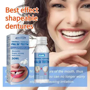 EELHOE Moldable Dental Gel Dentures Temporary Fillings Cavities and Teeth Fillings Temporary Tooth Filling Denture Kit Oral false tooth fake