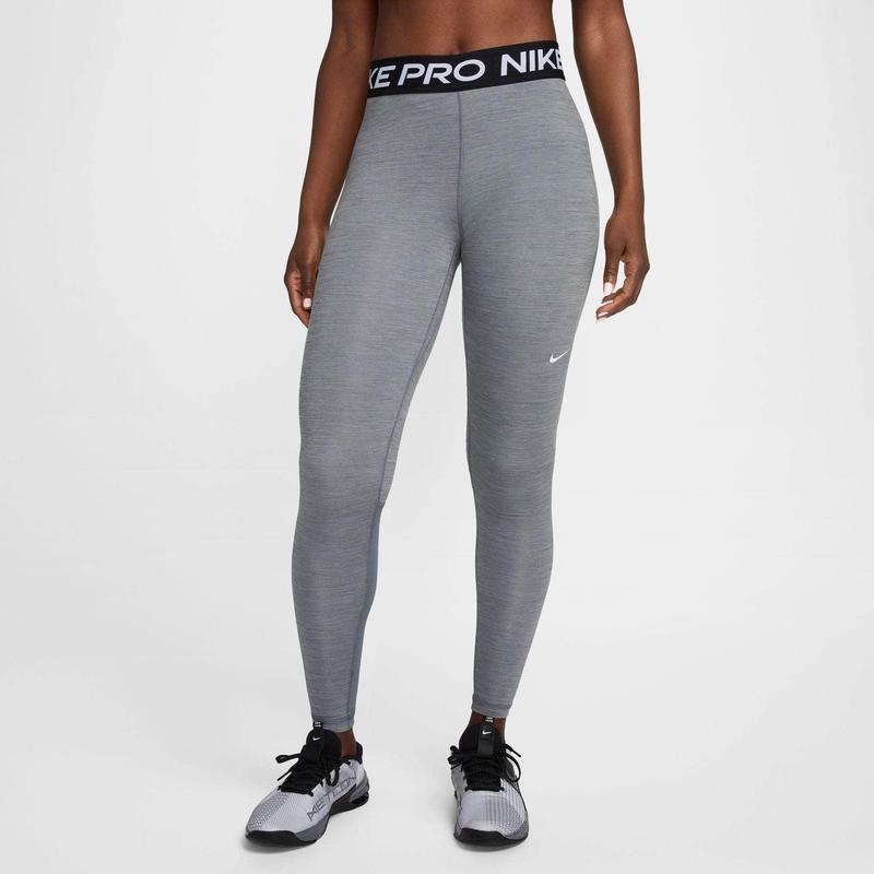 Nike Pro Mid-Rise Mesh-Paneled Leggings - Women's