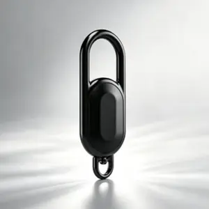 Metal Carabiner-Style Smart Tracking Tag - Wireless Positioning Keychain Tracker with Global Tracking, IP-Rated Waterproof Design, 12-Month Ultra-Long Standby Time for Preventing Lost Keys, Luggage, Backpacks