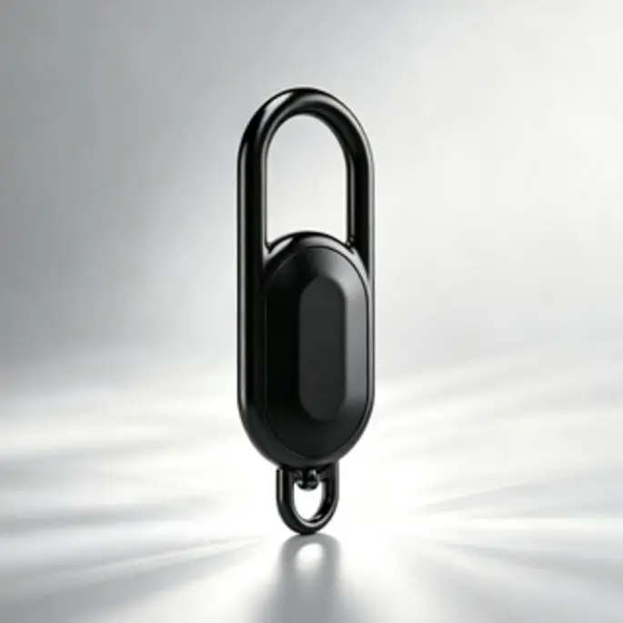 Metal Carabiner-Style Smart Tracking Tag - Wireless Positioning Keychain Tracker with Global Tracking, IP-Rated Waterproof Design, 12-Month Ultra-Long Standby Time for Preventing Lost Keys, Luggage, Backpacks