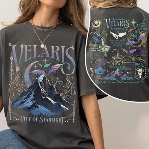 Velaris City of Starlight Comfort Colors Shirt, The Night Court Shirt, Bookish Gift, Court Of Dreams, City Of Starlight Acotar Merch Cotton