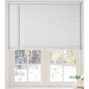 Cordless White 1" Light Filtering Mini Blinds 69.5" W x 60" H Window Blinds for Home, Vinyl Horizontal Blinds for Indoor Windows