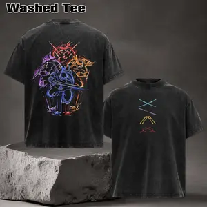 Teenage Mutant Ninja Turtles V2 Print Washed Cotton T-shirt, Vintage Graphic T-shirt Washed For Fans  Movie Monster, Design Top Cotton Streetwear T-shirt Clothes Menswear Womenswear, T-shirt Unisex Hot 2025