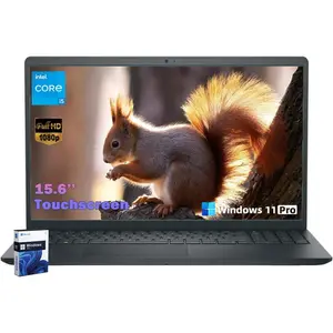 Dell Inspiron 15 Laptop Computer, 15.6" FHD Touchscreen, 8/12/16GB RAM, 512GB/1TB SSD, Windows 11 Pro, Intel 10-Core i5-1334U, AI Copilot for Student & Business CARBON BLACK