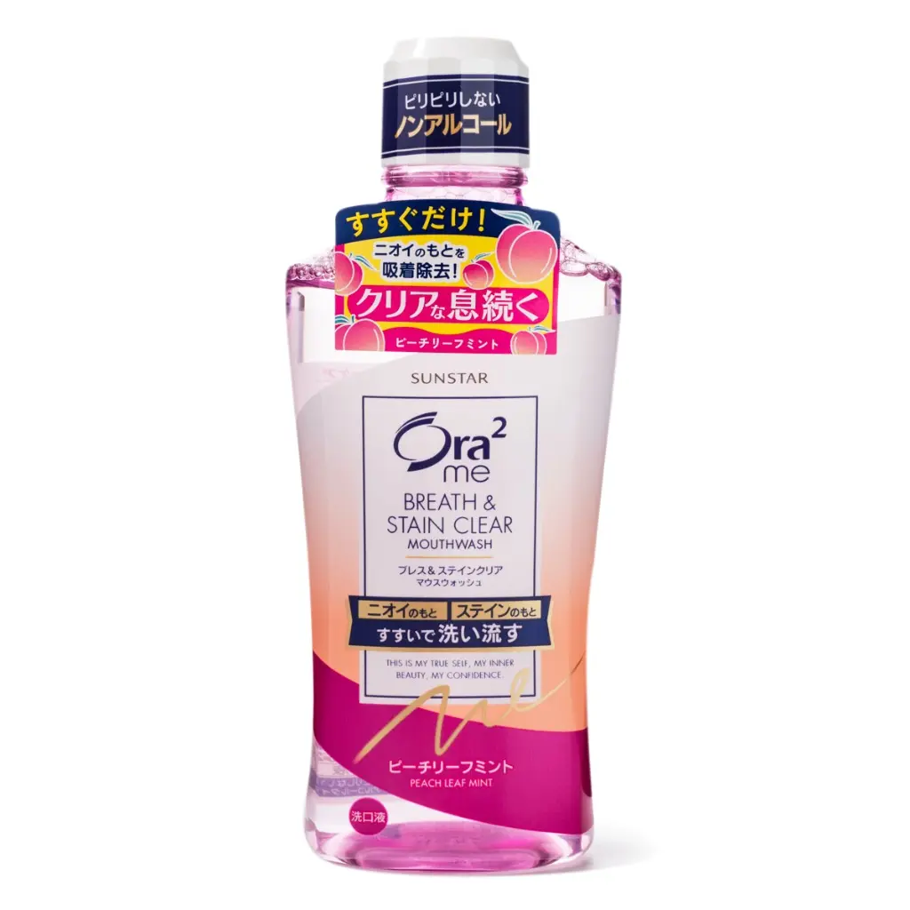 Sunstar Ora2 Me Stain Clear Mouthwash, Peach Leaf 460 ml Sunstar Ora2 Me Stain Clear Mouthwash, Peach Leaf 460 ml