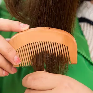 5pcs Wooden Portable Comb Scalp Massage Sandalwood Hair Brush Anti Knot Tangling Comb For All Type Of Hair