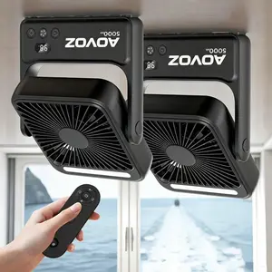 AOVOZ 2-Pack Magnetic Cruise Approved Fan with Night Light, 10000mAh Ultra-Slim Travel Fan, Hook Design, Portable Fan for Cruise Ship Cabin, Bedroom Sleeping, Camping, Travel & Cruise Essentials 2026