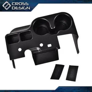 CROSSDESIGN Center Console Cup Holder Fit For 99-01 Ford Super Duty Truck F-250 F-350 F-450