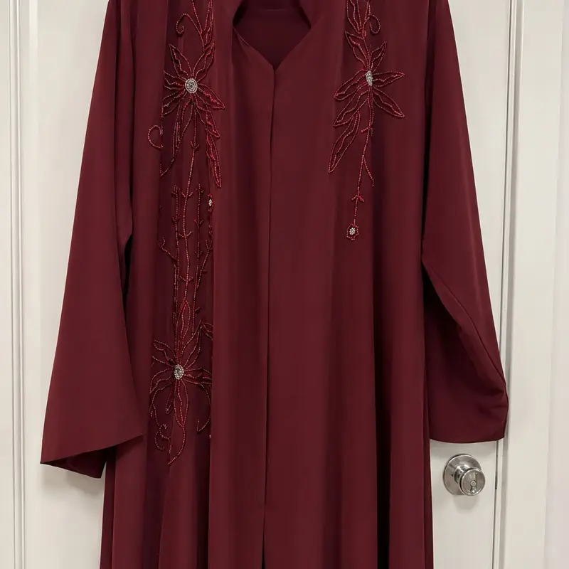 Women’s Embroidered Abaya – Elegant Modest Long Dress
