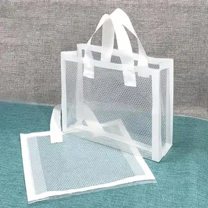 Mesh Bag, 50pcs/set Durable Thick Non-slip Waterproof Shopping Bag, Gift Bag for Clothes, Cosmetics, Jewelry, Party Supplies, Gift Pouch(Sheet)